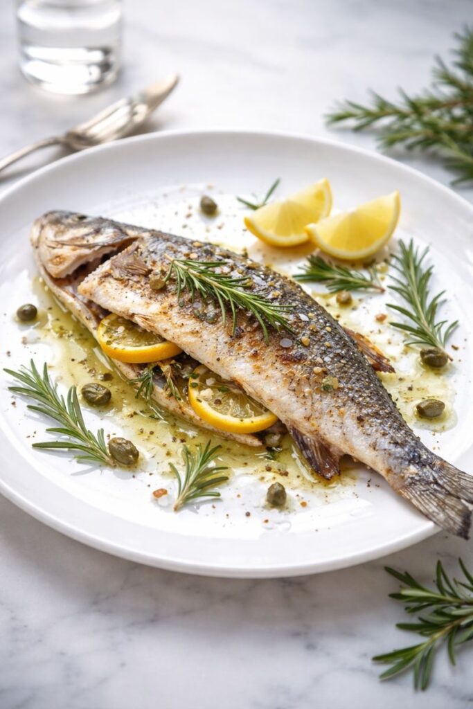 Запечённая рыба с лимоном и травами